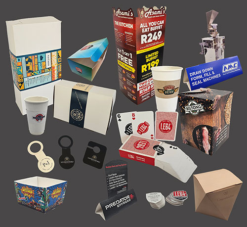 Packaging, boxes and die-cut samples